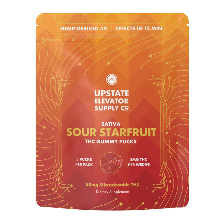 50mg THC Sativa Sour Starfruit Gummies
