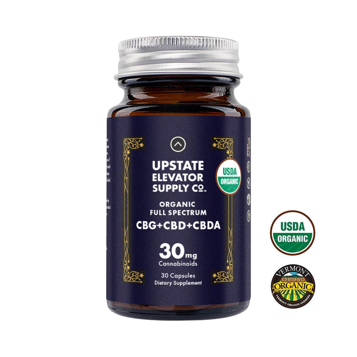30mg Organic Full Spectrum CBG+CBD+CBDA Capsules