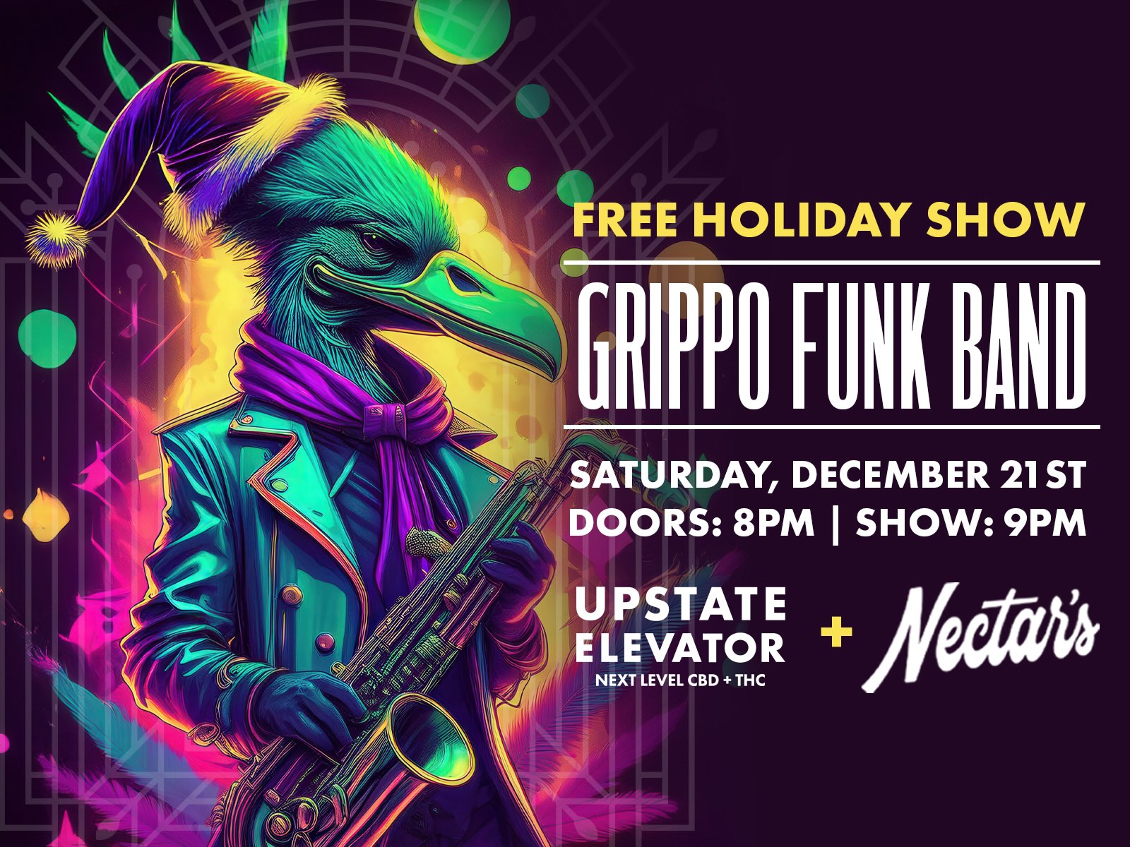 Nectar's and Upstate Elevator Present: Free Grippo Funk Band Show