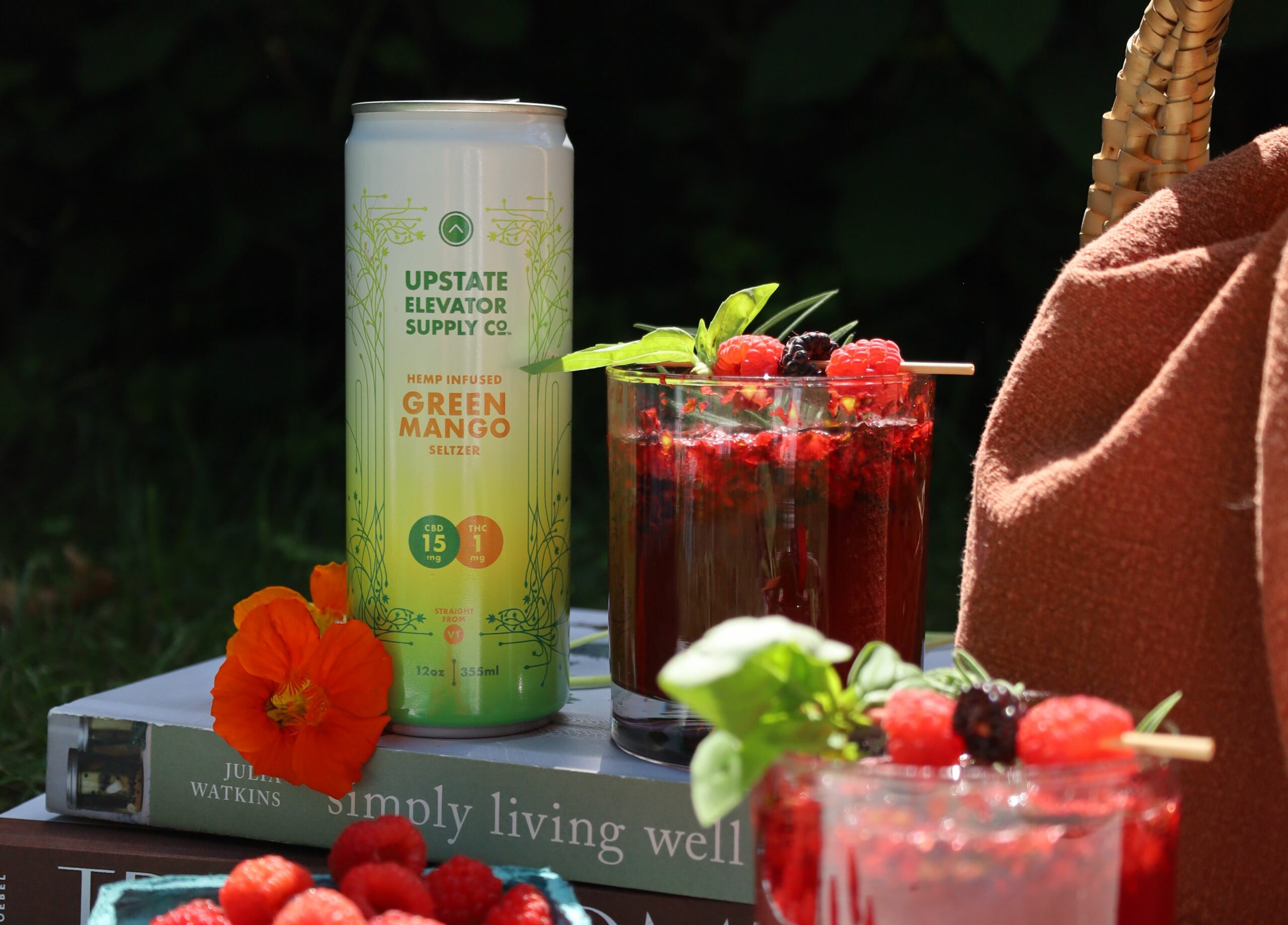 THC Infused Green Mango &amp; Raspberry Mocktail