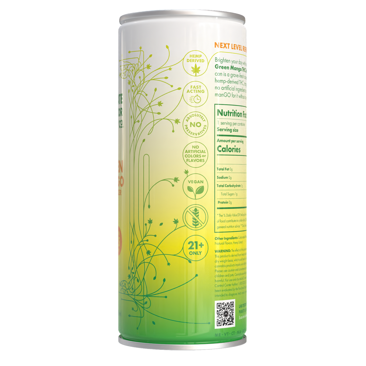1mg THC Green Mango Seltzer
