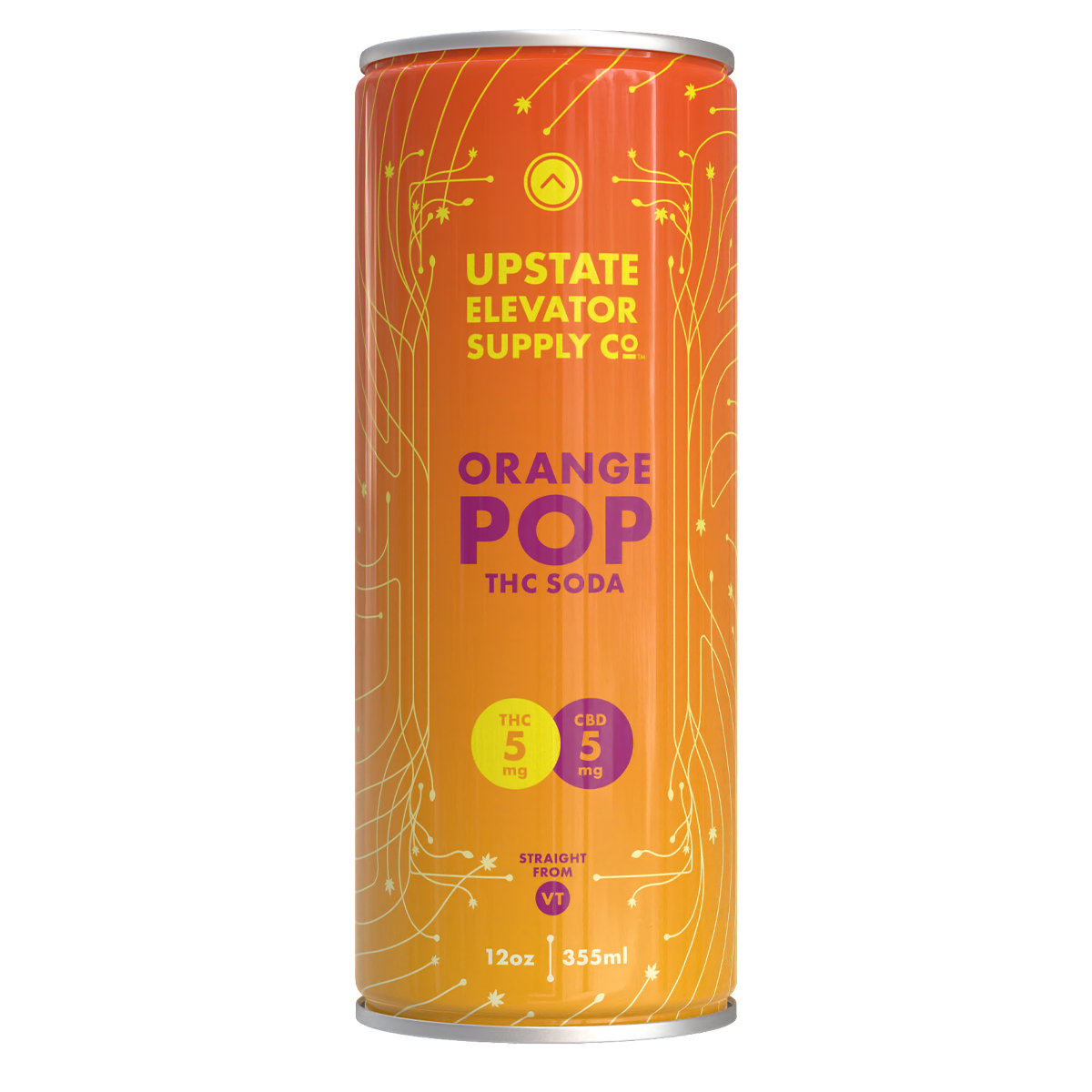 5mg THC Orange Pop Soda