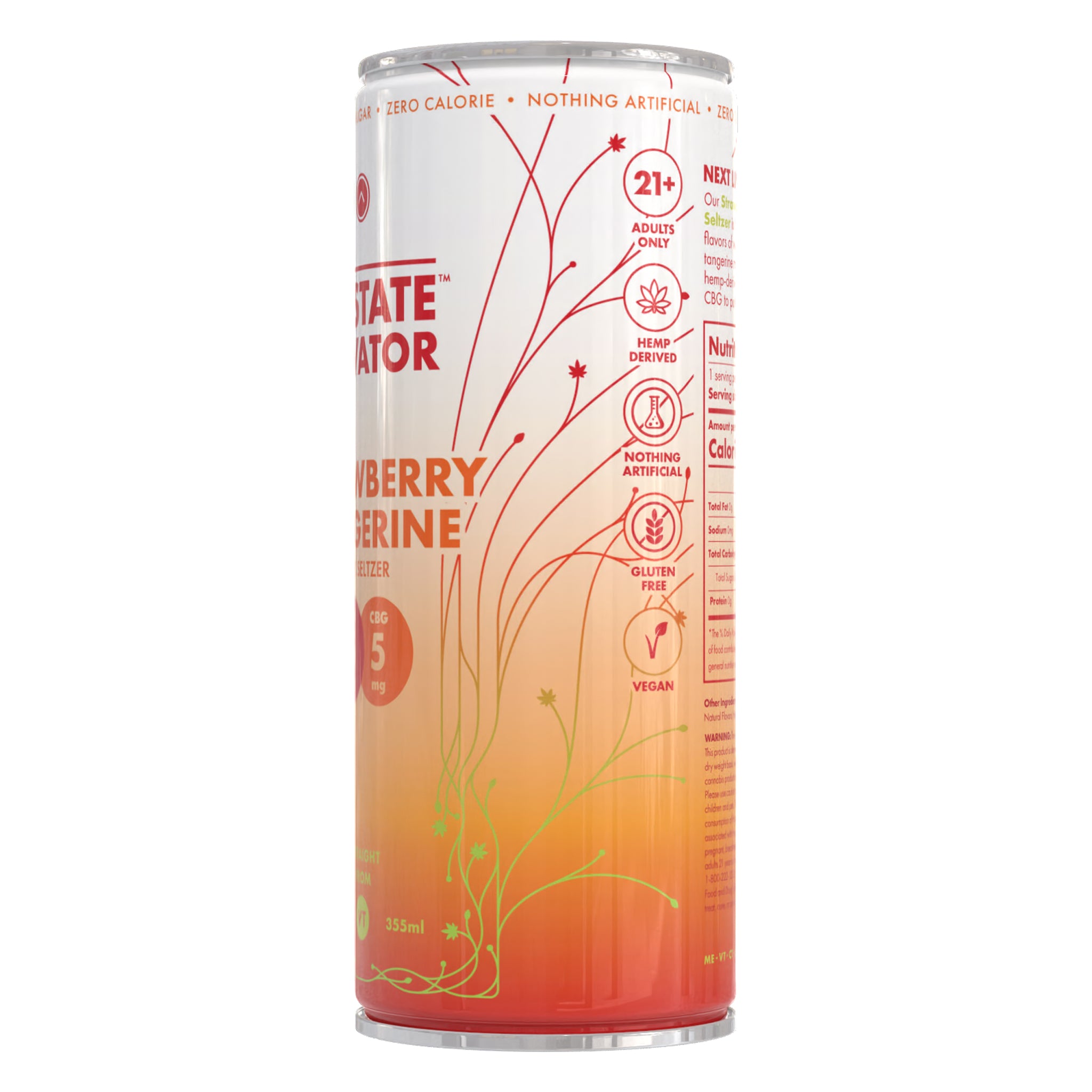 5mg THC + 5mg CBG Strawberry Tangerine Seltzer