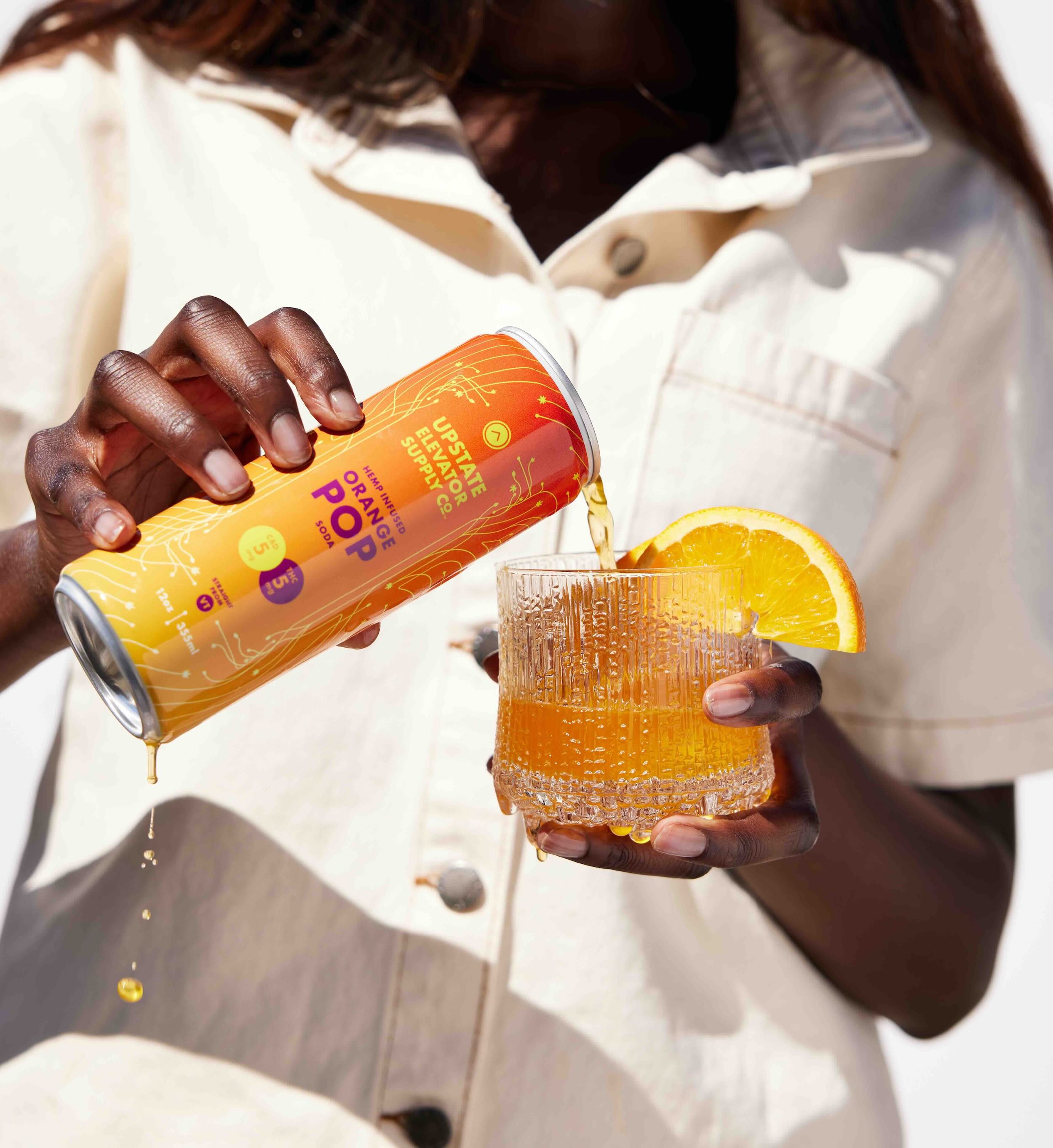 5mg THC Orange Pop Soda