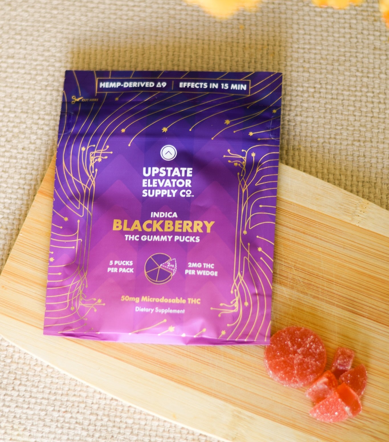 50mg THC Indica Blackberry Gummies