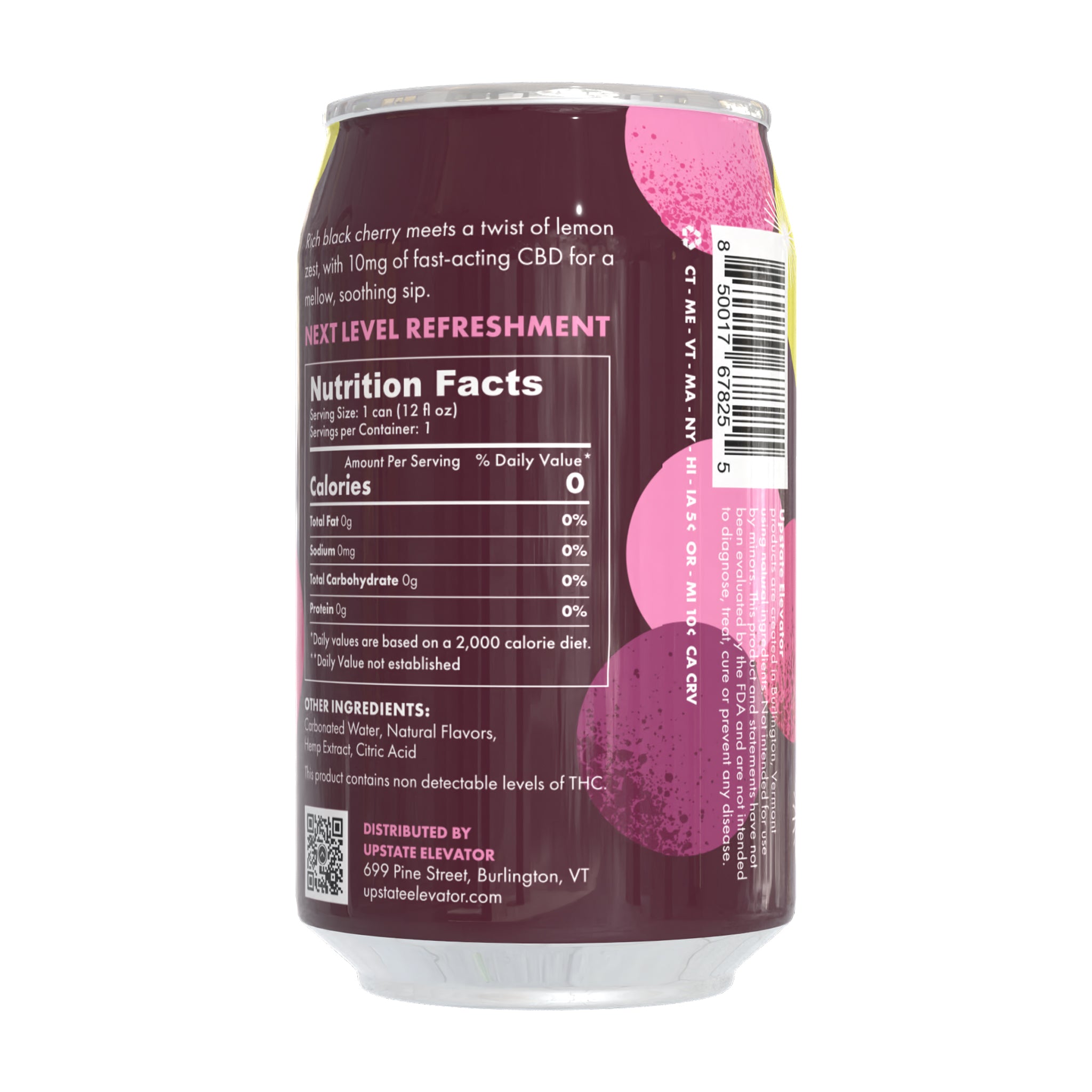 CBD Black Cherry Lemon Seltzer – Upstate Elevator