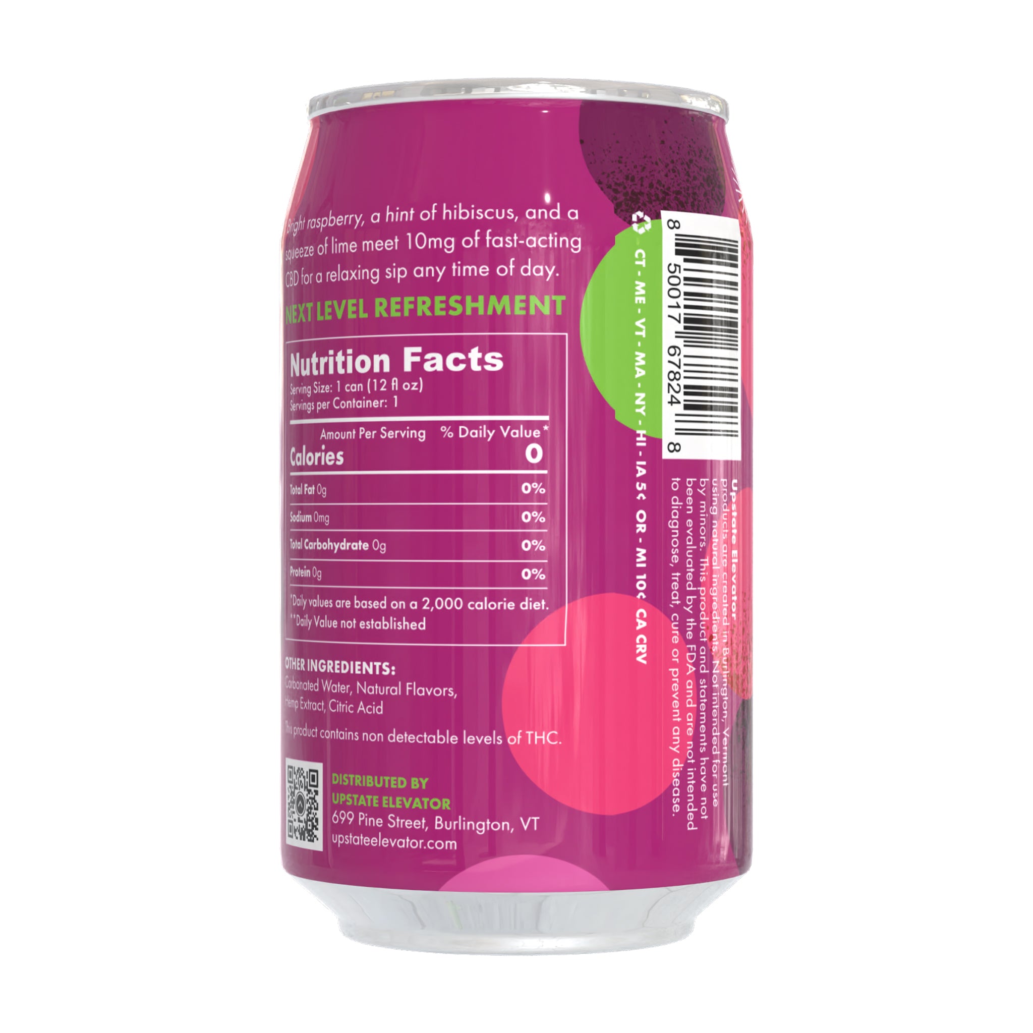 CBD Raspberry Hibiscus Lime Seltzer