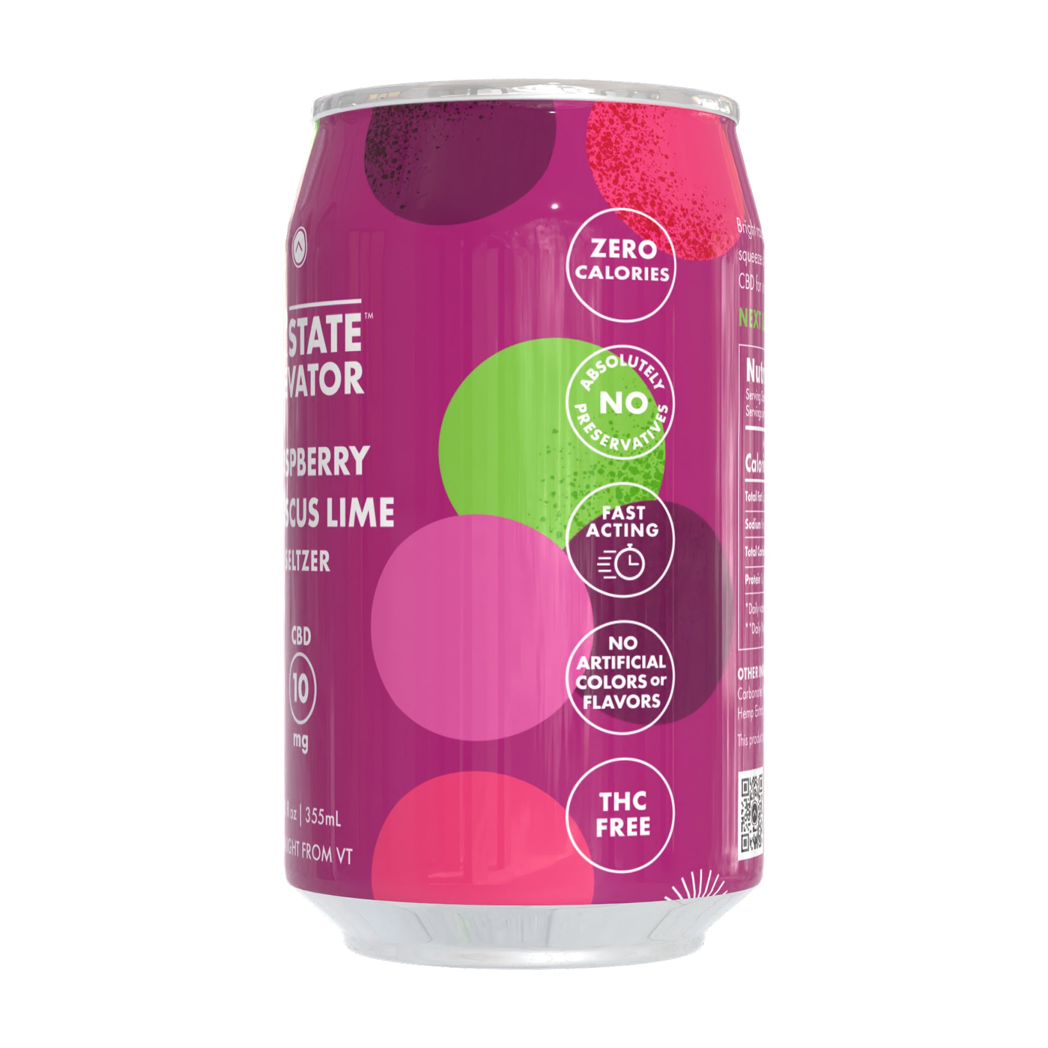 CBD Raspberry Hibiscus Lime Seltzer