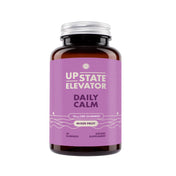Upstate Elevator Daily Calm 10mg CBD mixed fruit gummies bottle with purple label