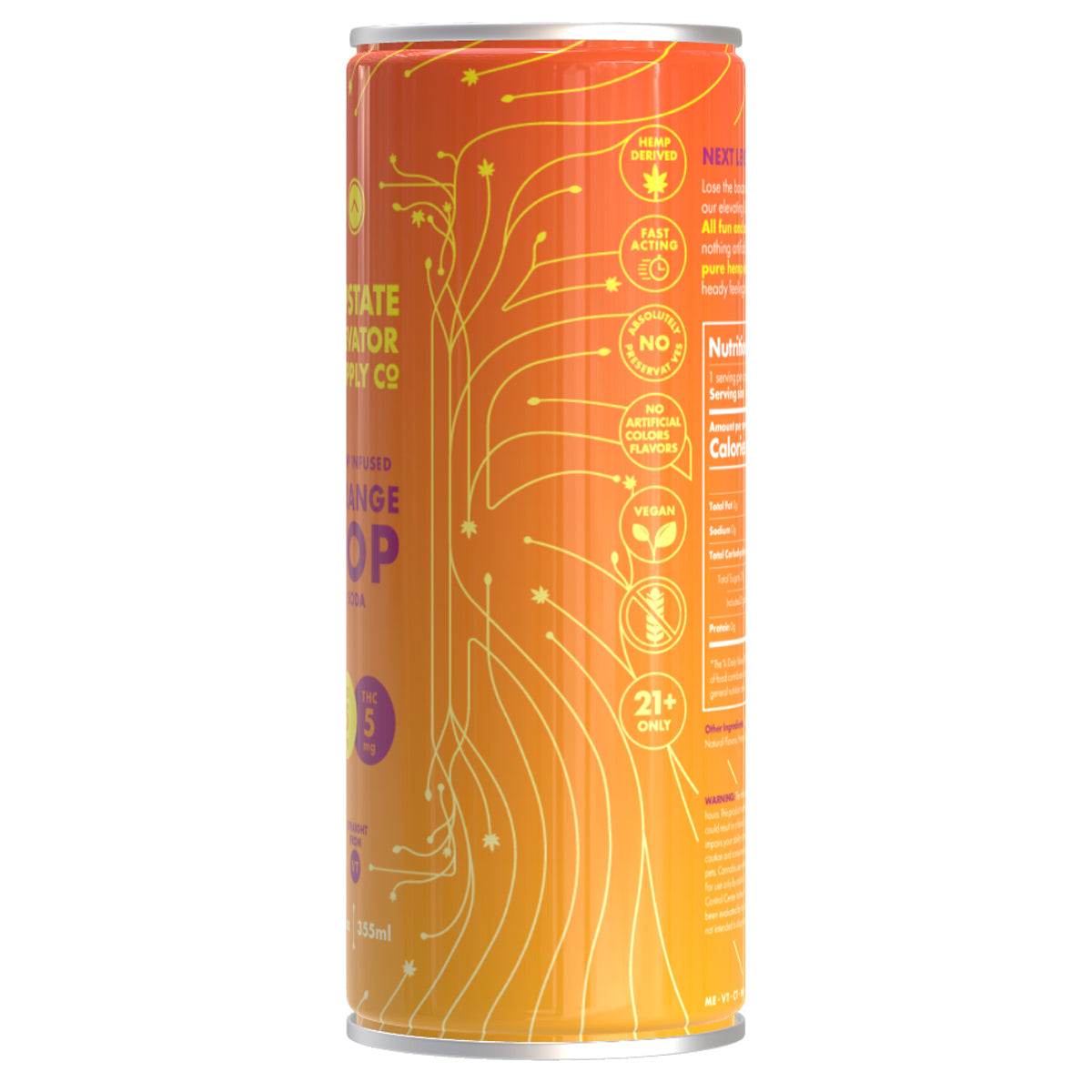 5mg THC Orange Pop Soda - Upstate Elevator Supply Company