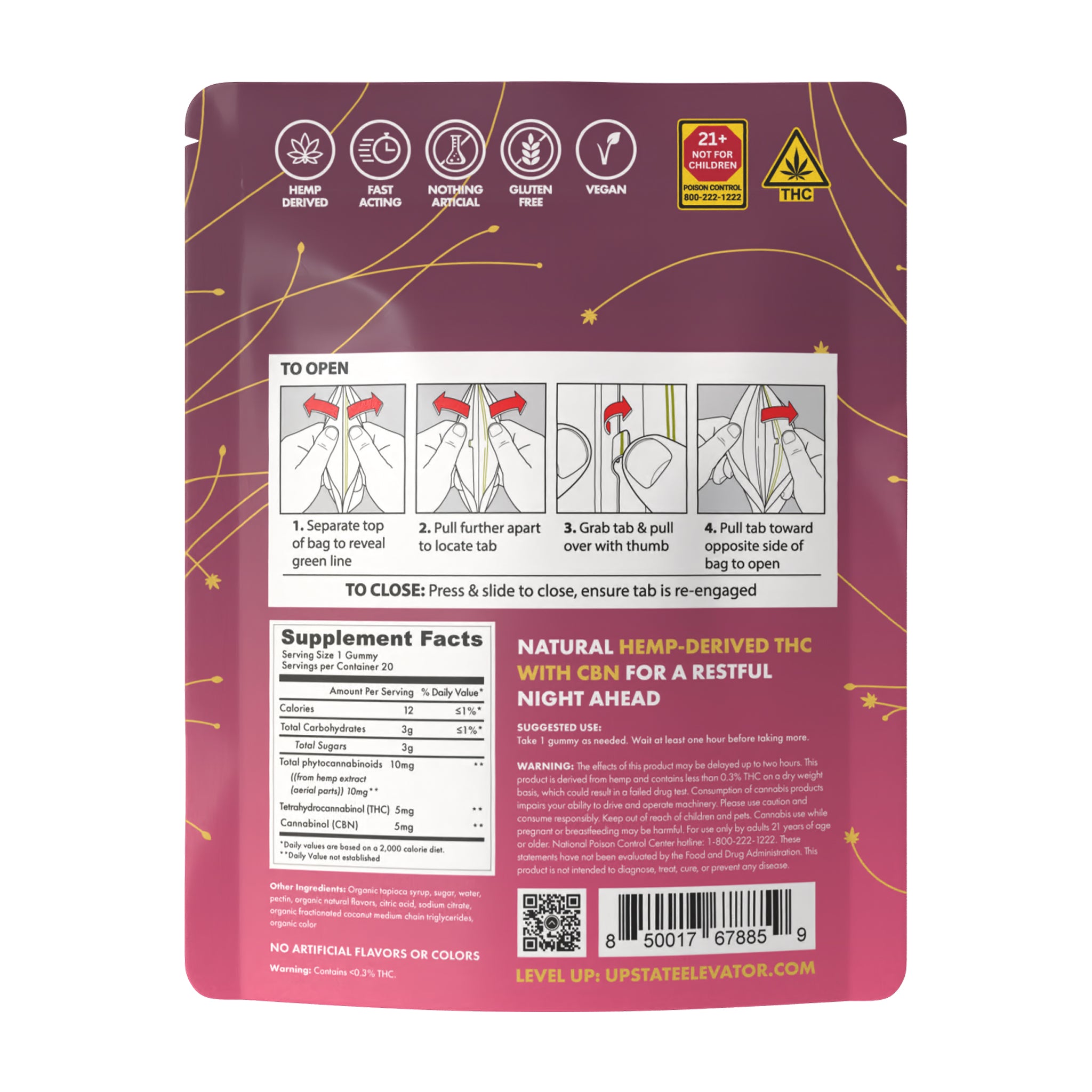 Sleep Passion Fruit Gummy, 5mg