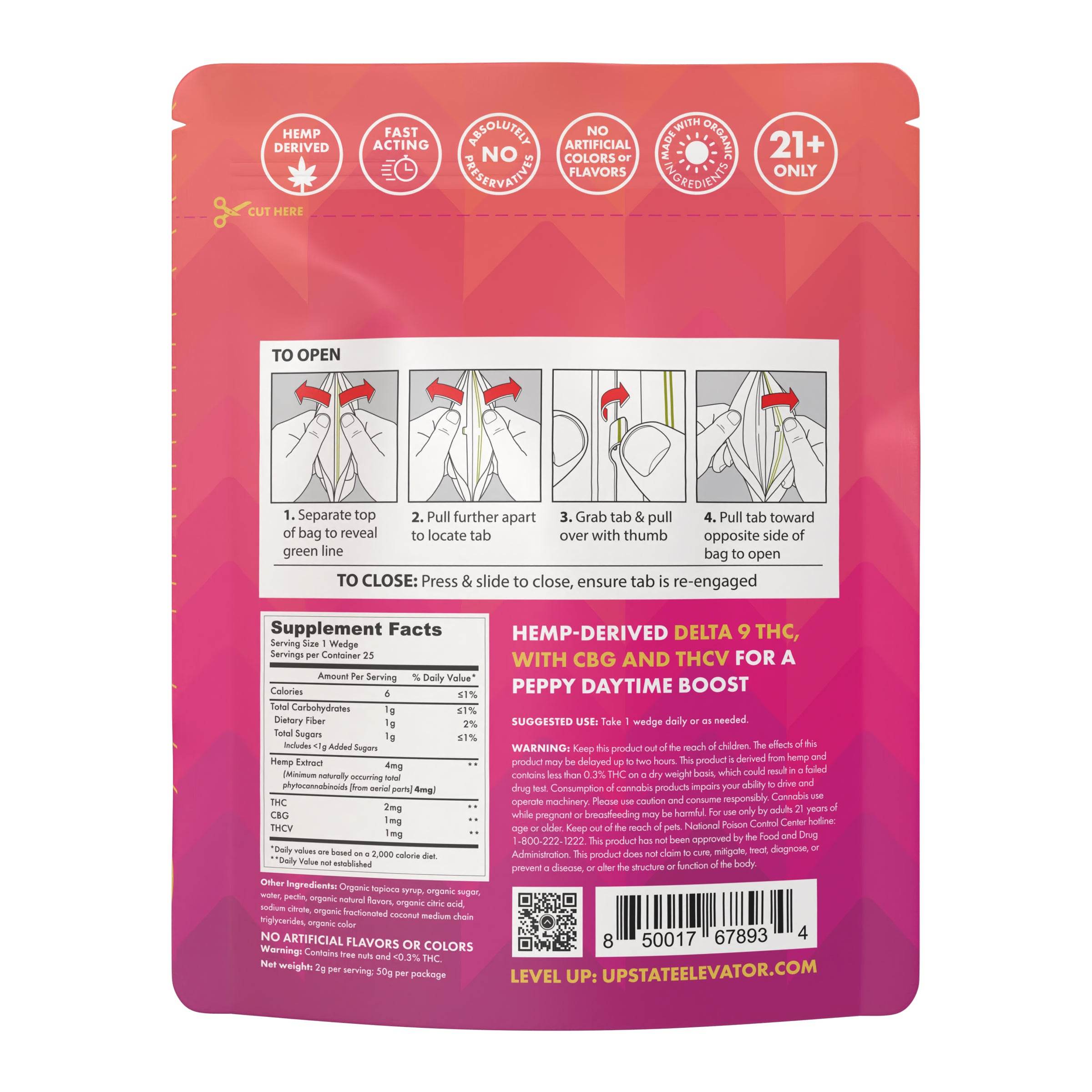 50mg THC + CBG + THCV Strawberry Lemonade Gummies - Upstate Elevator Supply Company