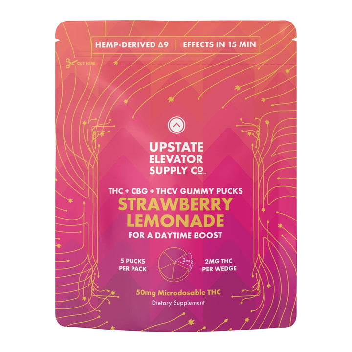 50mg THC + CBG + THCV Strawberry Lemonade Gummies