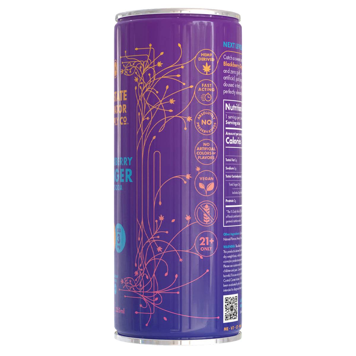3mg THC Blackberry Zinger Soda - Upstate Elevator Supply Company
