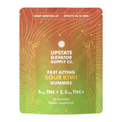 5mg THC + 2.5mg THCV Sour Kiwi Gummies, 20ct - Upstate Elevator Supply Company