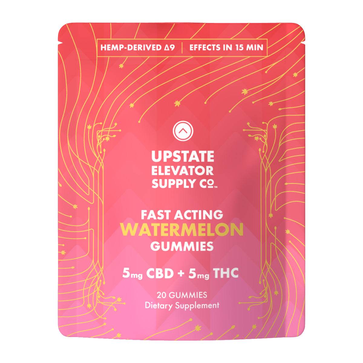 5mg THC + 5mg CBD Watermelon Gummies, 20ct - Upstate Elevator Supply Company