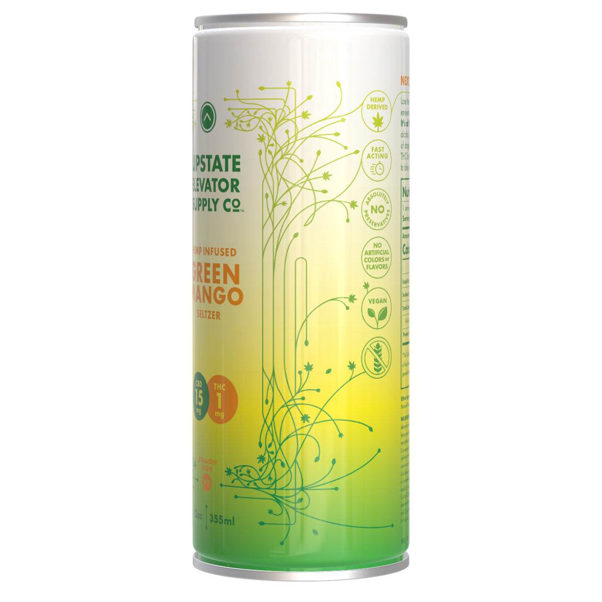 1mg THC Green Mango Seltzer - Upstate Elevator Supply Company