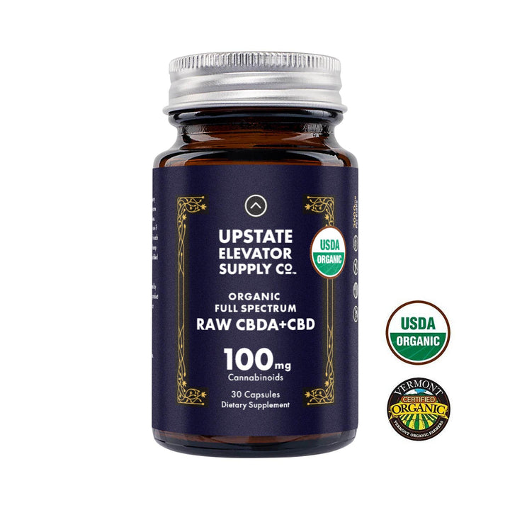 100mg Organic Full Spectrum Raw CBDA+CBD Capsules