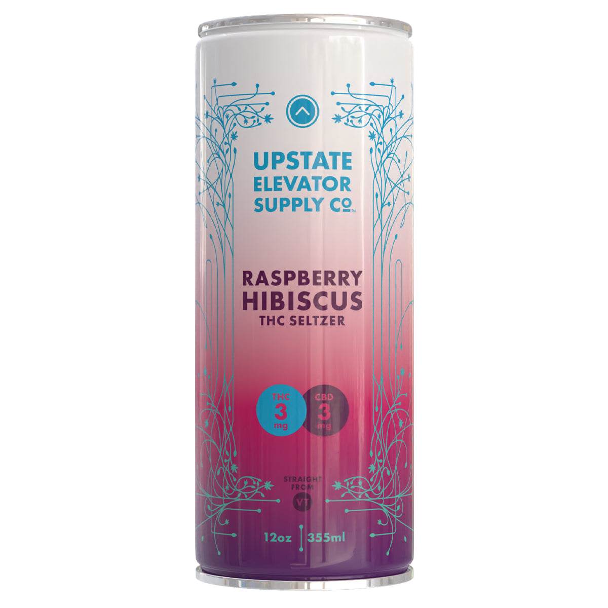 3mg THC Raspberry Hibiscus Lime Seltzer - Upstate Elevator Supply Company