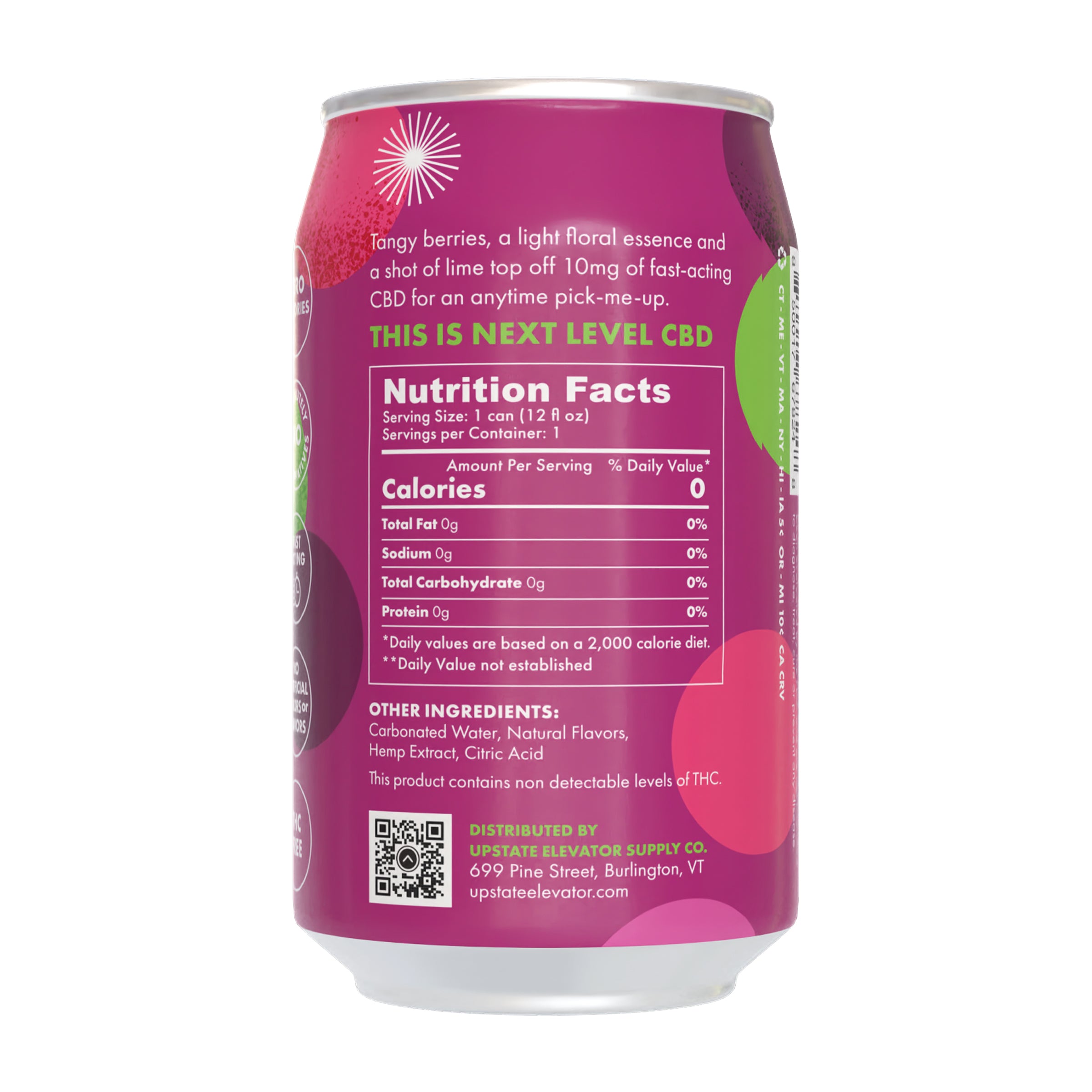 CBD Raspberry Hibiscus Lime Seltzer - Upstate Elevator Supply Company