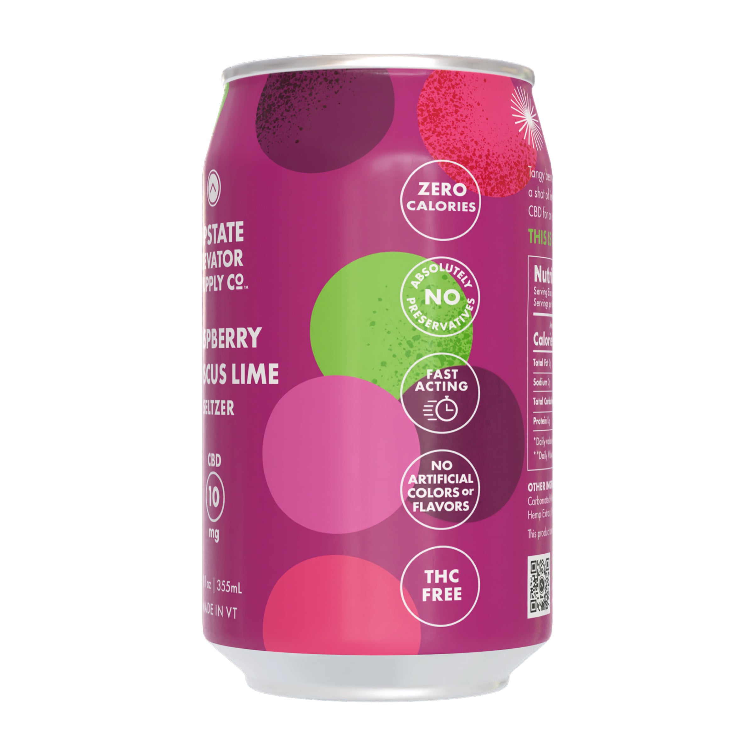 CBD Raspberry Hibiscus Lime Seltzer - Upstate Elevator Supply Company