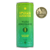 Upstate Elevator Yuzu Lemonade THC Spritz with a high spirits awards badge