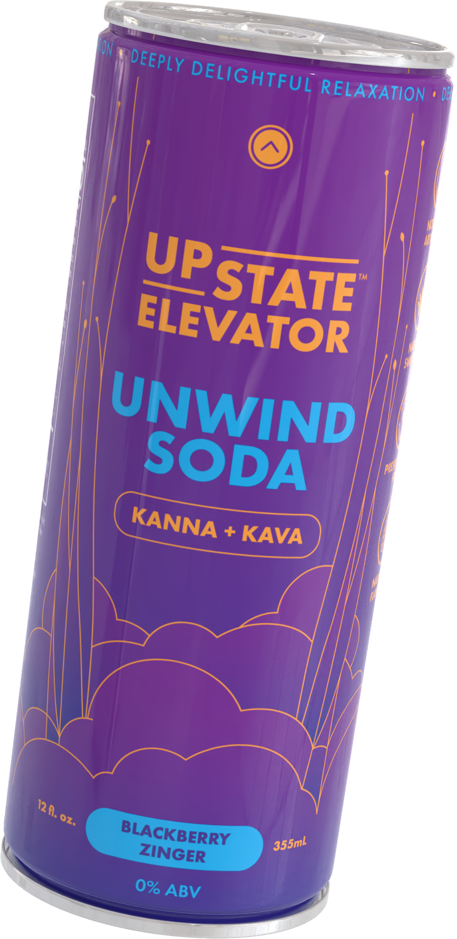 Upstate Elevator Unwind Soda — Blackberry Zinger